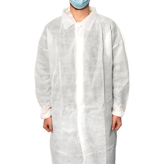 MaiMed-Coat V, návštěvnický kabát z fleecu se 4 druky, cca. 120 cm