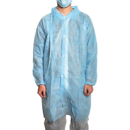 MaiMed-Coat V, návštěvnický kabát z fleecu se 4 druky, cca. 120 cm