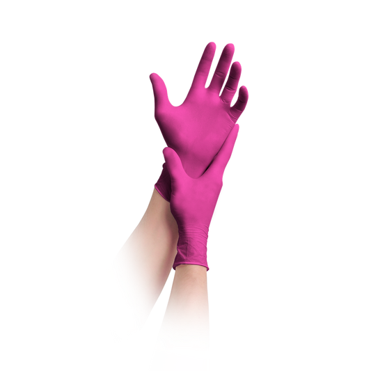 MaiMed-solution100 rukavice bez latexu, purpurové, nesterilní, bez pudru