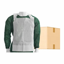 Jednorázové bryndáky MaiMed se sběrnou kapsou na zavazování, bílé, 66x37 cm - 100 kusů/bal | Balení (100 kusů)