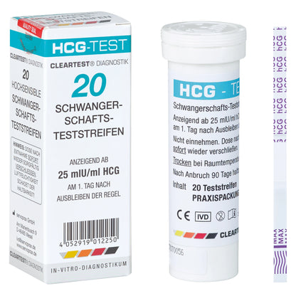 Vymazat testovací testovací proužky HCG těhotenství - 20 kusů | Pack (20 testů)