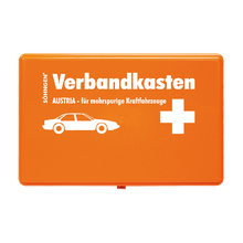 Lékárnička Austria v oranžové barvě pro víceproudová motorová vozidla