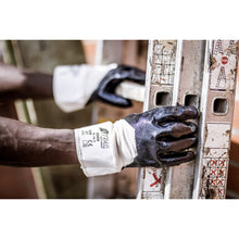 NITRAS nitrilové rukavice, přírodní barva / modrá