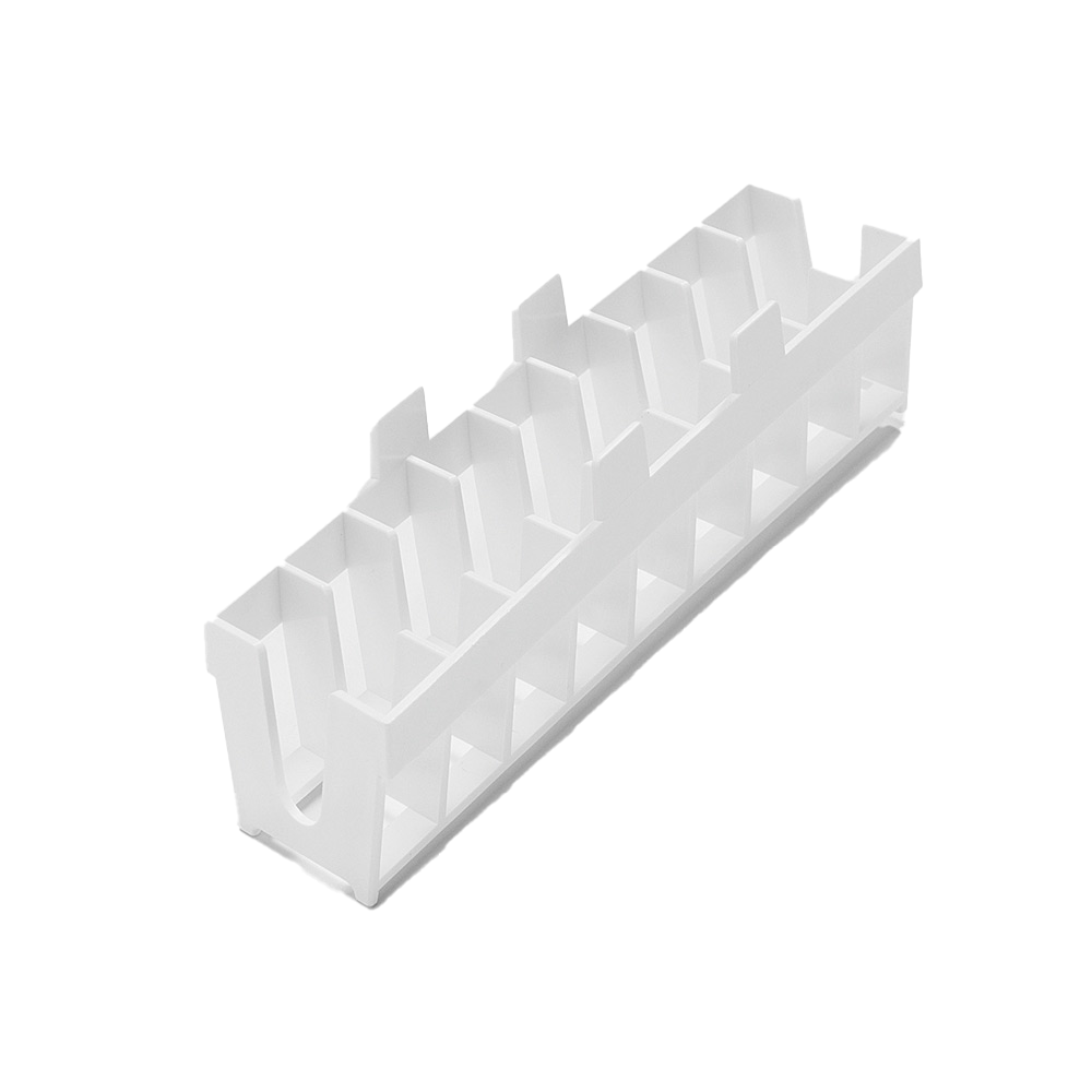 Das melipul Deckel-Spülkörbchen PP der Helmut Schwarz GmbH für 9 Becherdeckel oder medizinische Schalen ist auf einem schlichten weißen Hintergrund abgebildet. Aus Polypropylen gefertigt, sorgt es für Ordnung und Übersicht. (1 Stück).