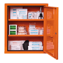 Verbandschrank EUROSAFE orange mit Füllung nach ÖNORM Z 1020 2