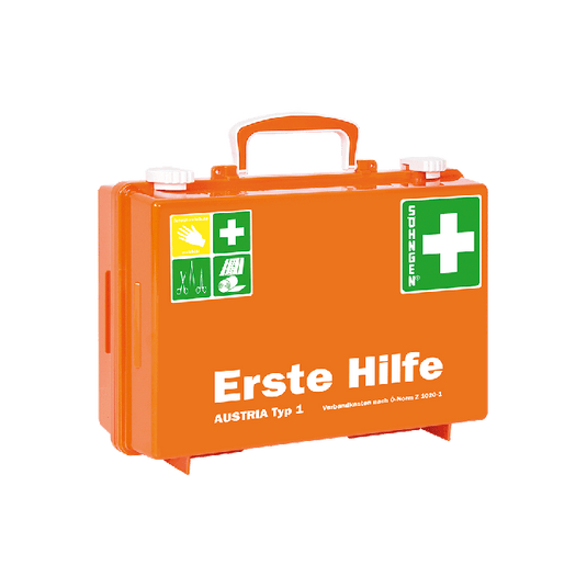 Lékárnička první pomoci SN-CD oranžová s obsahem podle normy ÖNORM Z 1020 1