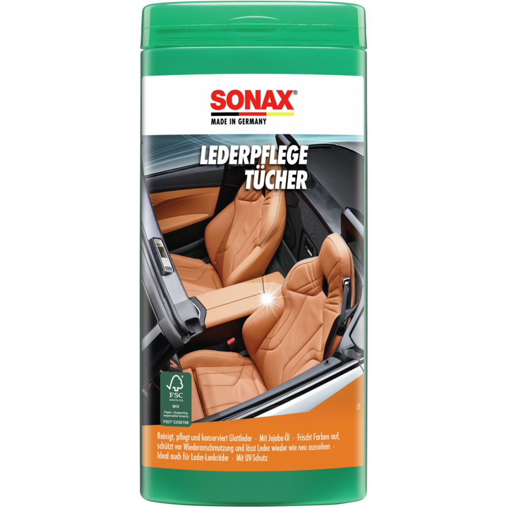 SONAX LederPflegeTücher Box