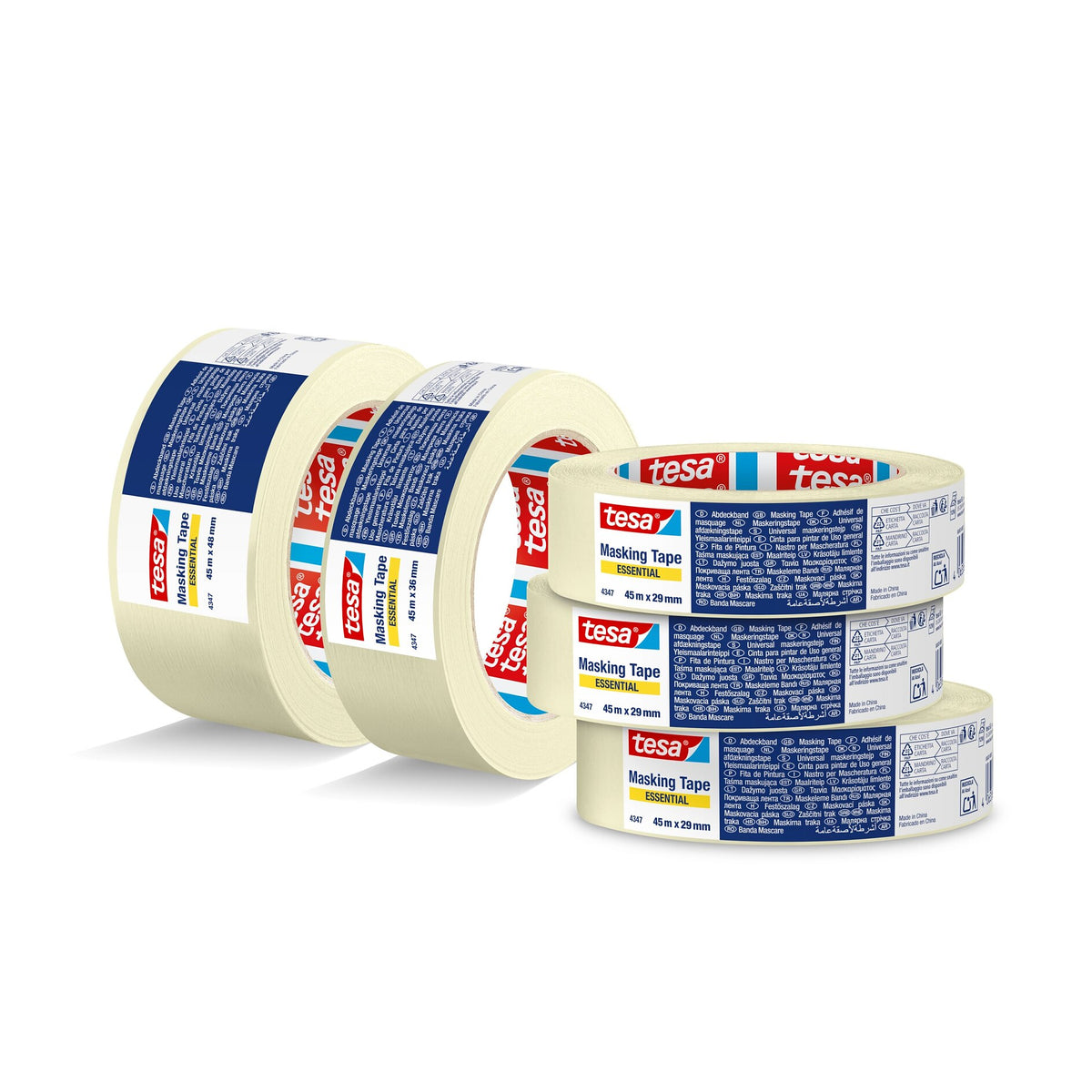 tesa 4347 Essential Papierklebeband, chamois – Sortiment