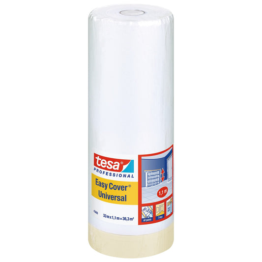 tesa Professional 4368 Easy Cover Universal Folie, hellbeige 33 m x 1,1 m