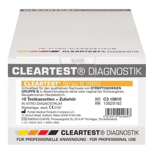 Cleartest Strep-B (GBS) Test Streptococcus B, balení: 10 testů | Balíček (10 testů)