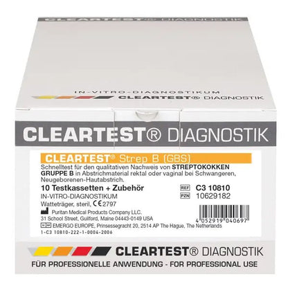 Cleartest Strep-B (GBS) Test Streptococcus B, balení: 10 testů | Balíček (10 testů)