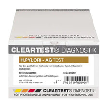 Cleartest Pylori AG, vyrobený z židle