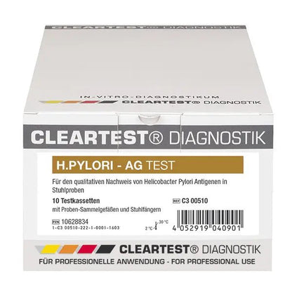 Cleartest Pylori AG, vyrobený z židle