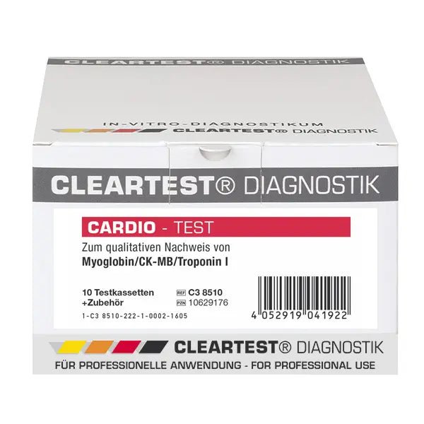 Cleartest Cardio, Balení: 5 testovacích kazet Myoglobin/CK-MB/Trop I | Balíček (5 testů)