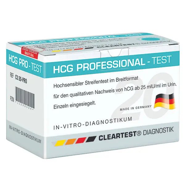 Cleartest HCG-Profesionální těhotenský test, balení: 20 testů | Balíček (20 testů)