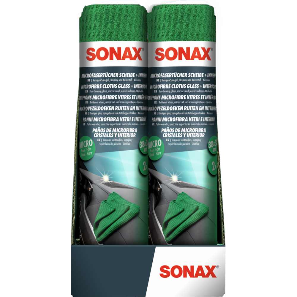 SONAX MicrofaserTücher Scheibe+Innen