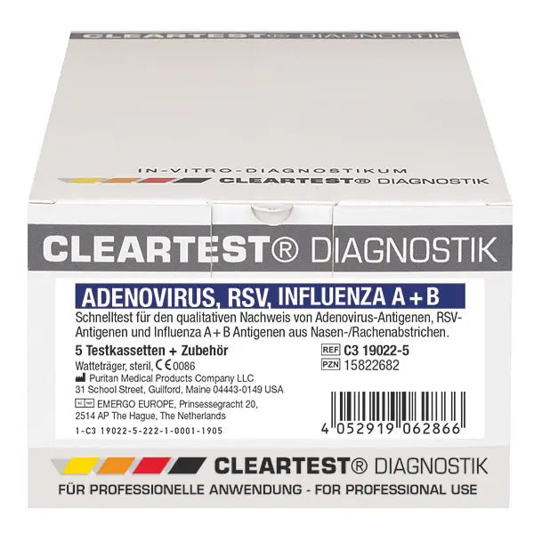 Cleartest Adenovirus, RSV, chřipka A+B