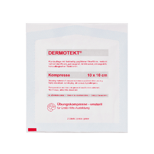 DERMOTEKT®  Cvičný obklad 10 x 10 cm, 2 kusy, nesterilní, po 50 kusech – karton