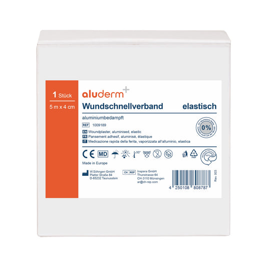 aluderm®-aluplast elastický – v roli 5 m x 4 cm