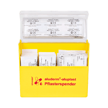 Zásobník na náplasti, žlutý, aluderm®-aluplast, naplněný