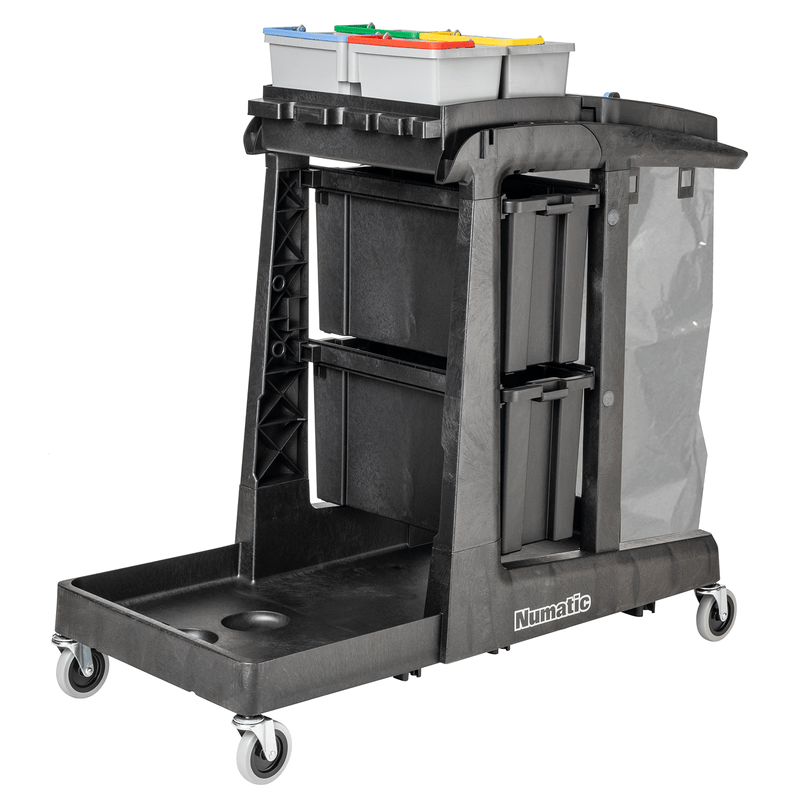 Numatic čisticí vozík EcoMatic EM5 vč. 4 x 5 litrové vědro (bez lisovací sady) | Balení (1 kus)