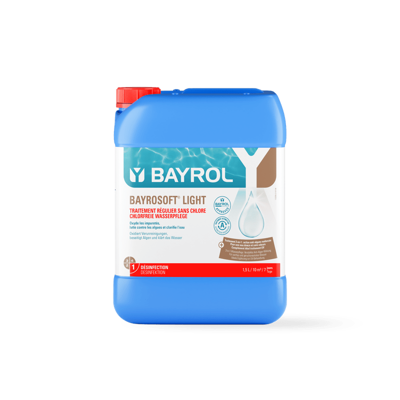 BAYROL Bayrosoft® Light 20 L na bázi aktivního kyslíku k dezinfekci