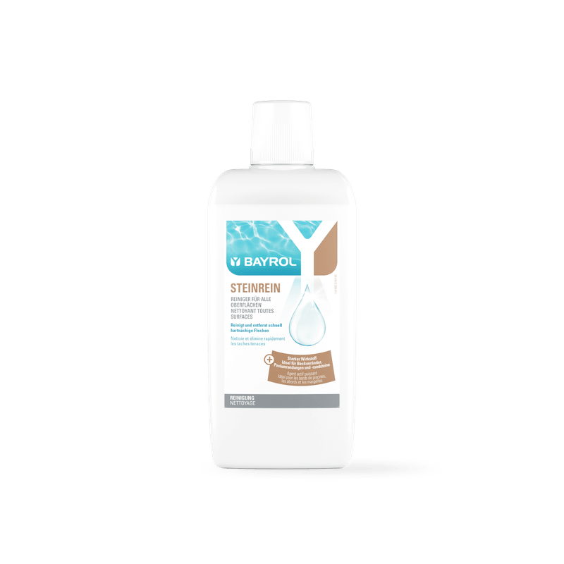 BAYROL Steinrein® koncentrát S účinným odstraňovačem nečistot, šetrný k materiálům