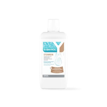 BAYROL Steinrein® koncentrát S účinným odstraňovačem nečistot, šetrný k materiálům