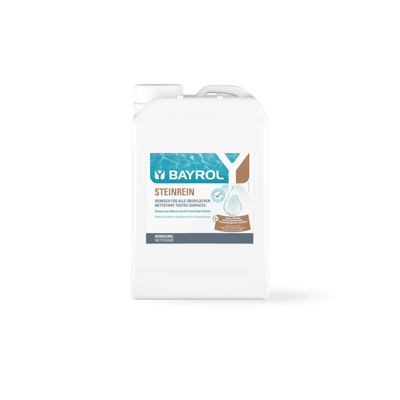 BAYROL Steinrein® koncentrát S účinným odstraňovačem nečistot, šetrný k materiálům