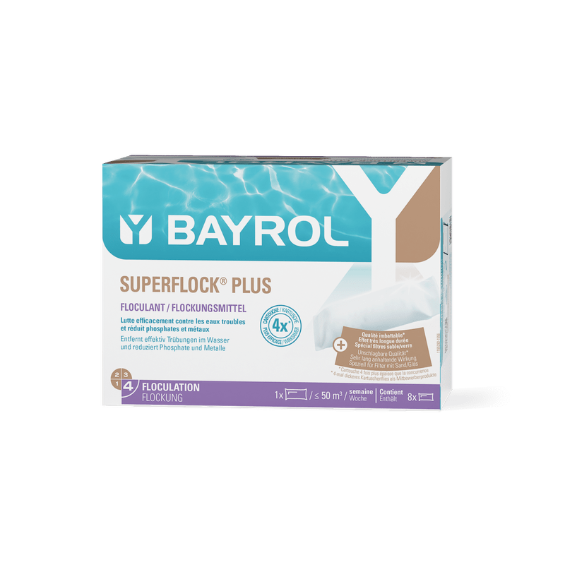 BAYROL Superflock Plus 1 kg«Bestseller flokulační prostředek pro bazén pro pískový filtr | Kazeta (1 kg) 