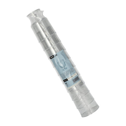 Starpak 10 sklenic na červené víno (0,2 l, Ø 7,2 cm, 10 cm výška) z čirého PS, jednodílné a zabalené ve smršťovací fólii – perfektní jako elegantní sklenice na červené víno.