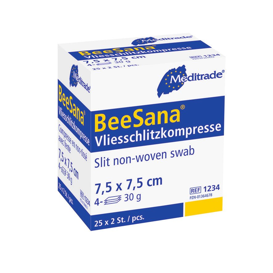 Fleecová štěrbinová komprese BeeSana®, sterilní, 4násobná