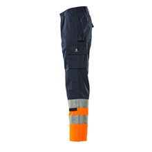 Kalhoty MASCOT® Patos, tmavě modrá/hi-vis oranžová