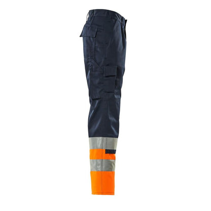 Kalhoty MASCOT® Patos, tmavě modrá/hi-vis oranžová