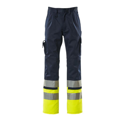 Kalhoty MASCOT® Patos, tmavě modrá/hi-vis žlutá