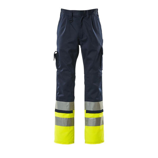 Kalhoty MASCOT® Patos, tmavě modrá/hi-vis žlutá