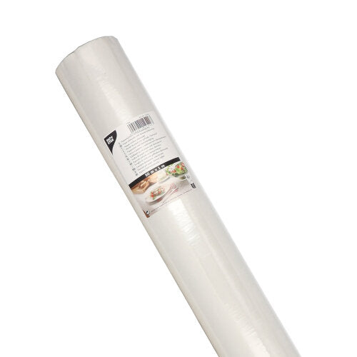 Rolka PAPSTAR papírového ubrusu s damaškovým vzorem 50 m x 1 m od PAPSTAR GmbH, obalená etiketou s detaily produktu, elegantním damaškovým vzorem a slavnostními obrázky jídel pro zvláštní příležitosti.