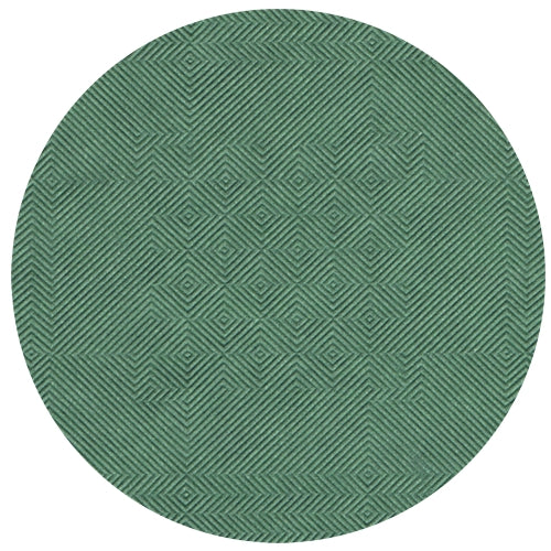 Kulatý, zelený PAPSTAR papírový ubrus s damaškovým vzorem (50 m x 1 m) od PAPSTAR GmbH ukazuje geometrický vzor s diagonálními liniemi a kosočtverci pro jemný 3D efekt – ideální pro slavnostní příležitosti.