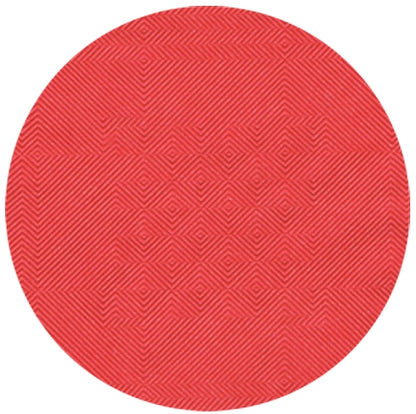 Papírový ubrus s damaškovým vzorem (50 m x 1 m) od PAPSTAR GmbH má kruhový červený povrch s strukturovaným geometrickým damaškovým vzorem – ideální pro slavnostní příležitosti.