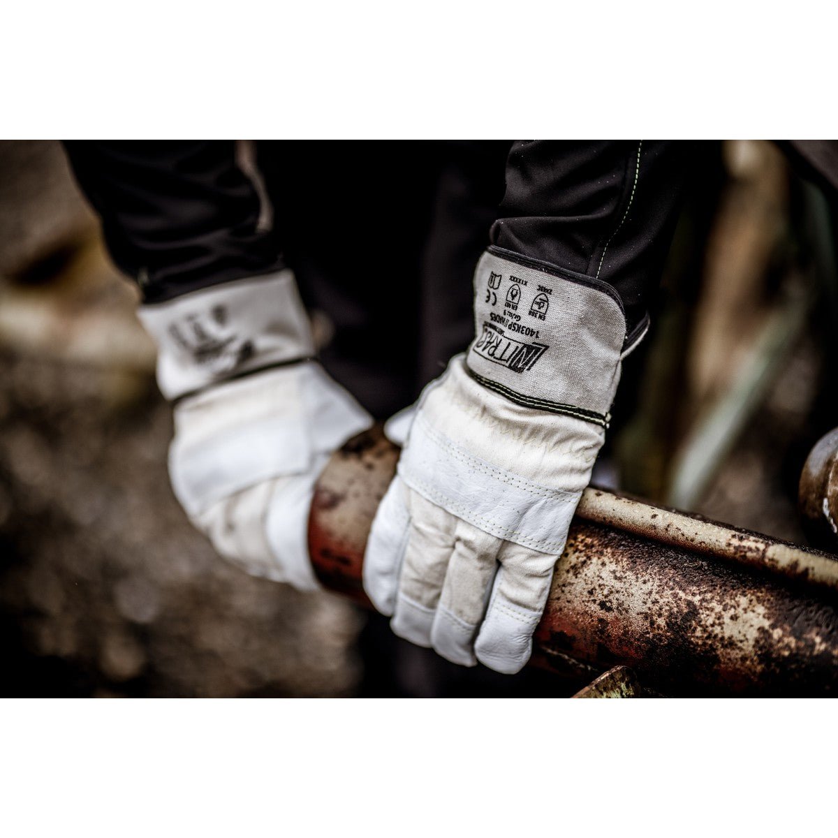 NITRAS HADES, ochranné rukavice proti pořezání, barva přírodní / šedá