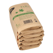 Stoh PAPSTAR odpadkových pytlů Kraftpapier 10 l, 35x21x15 cm, hnědá (50 kusů) od PAPSTAR GmbH, složený a svázaný pro ekologickou likvidaci - kompostovatelný a vyrobený z recyklovaných materiálů.