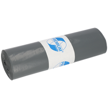 Abgebildet ist eine Rolle DEISS Müllsäcke 575x1000x0,05 mm aus Recycling-LDPE 70 l der EMIL DEISS KG (GmbH + Co.), umwickelt mit einem weißen Etikett mit blauem "PREMIUM"-Logo, vor weißem Hintergrund.