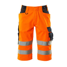 Tříčtvrteční kalhoty MASCOT® Luton, vysoce oranžová/černo-modrá