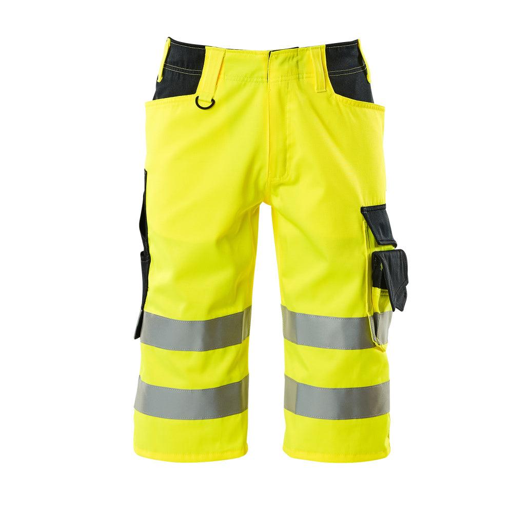 Tříčtvrteční kalhoty MASCOT® Luton, hivis žlutá/černo-modrá