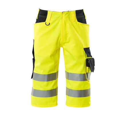 Tříčtvrteční kalhoty MASCOT® Luton, hivis žlutá/černo-modrá