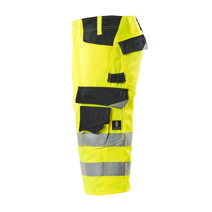 Tříčtvrteční kalhoty MASCOT® Luton, hivis žlutá/černo-modrá