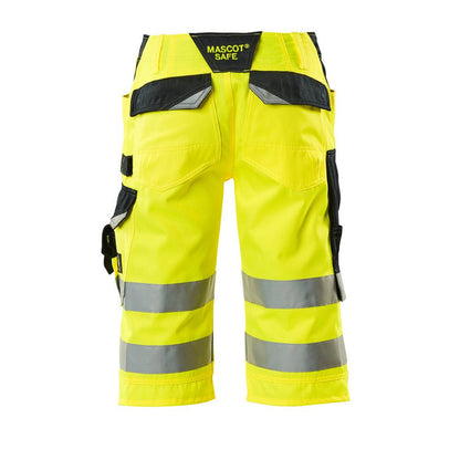 Tříčtvrteční kalhoty MASCOT® Luton, hivis žlutá/černo-modrá