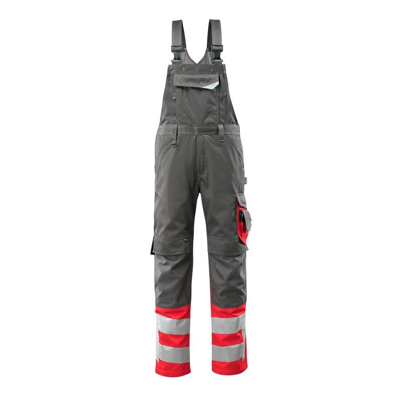 Montérky MASCOT® Sunderland, tmavě antracitová/hi-vis červená
