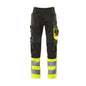 Kalhoty MASCOT® Leeds, černá/hi-vis žlutá