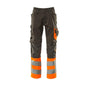Kalhoty MASCOT® Leeds, tmavě antracitová/hi-vis oranžová